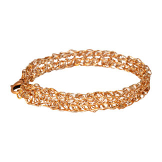 armband av koppar- och silvertråd