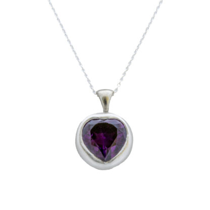 hängsmycke amethyst heart