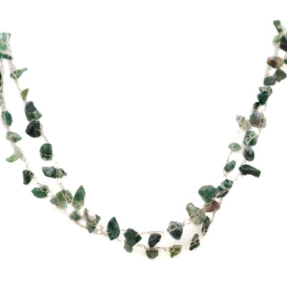 virkat halsband med aventurin
