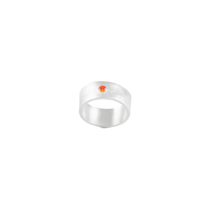 blästrad finsilverring med cubic zirkonia